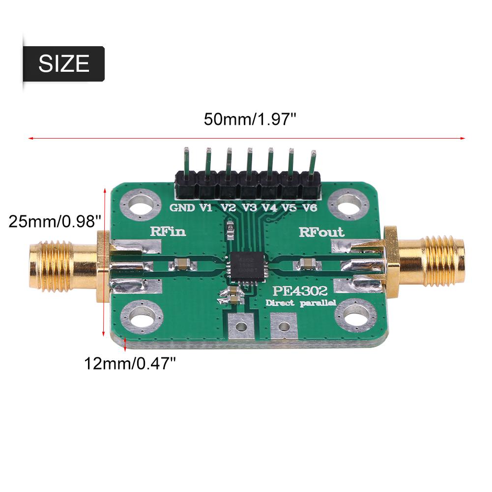1 Stück PE4302, NC-Dämpfer, HF-Dämpfermodul, Digital gesteuerter Dämpfer, 1MHz-4GHz Sofortiger Parallelmodus, für Parallelport und seriellen Port