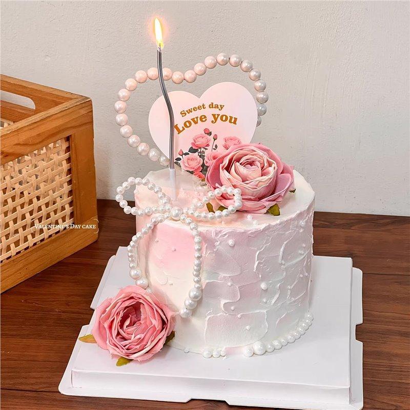 5/10Pcs Pearl Bow Cake Decoration, Suitable For Single Party, Birthday, Baptism, Wedding, Princess Themed Party Decoration