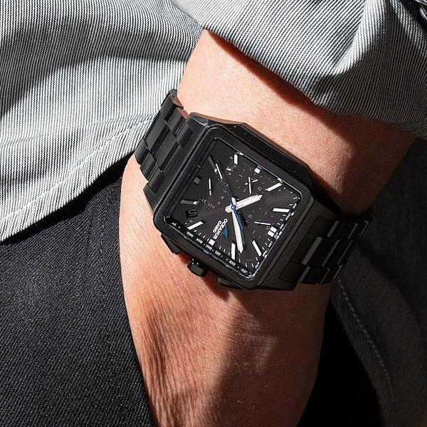 Casio Pánské čtvercové hodinky OCEANUS OCW-T5000B-1AJF [OCEANUS CLASSIC LINE] černé titánové analogové