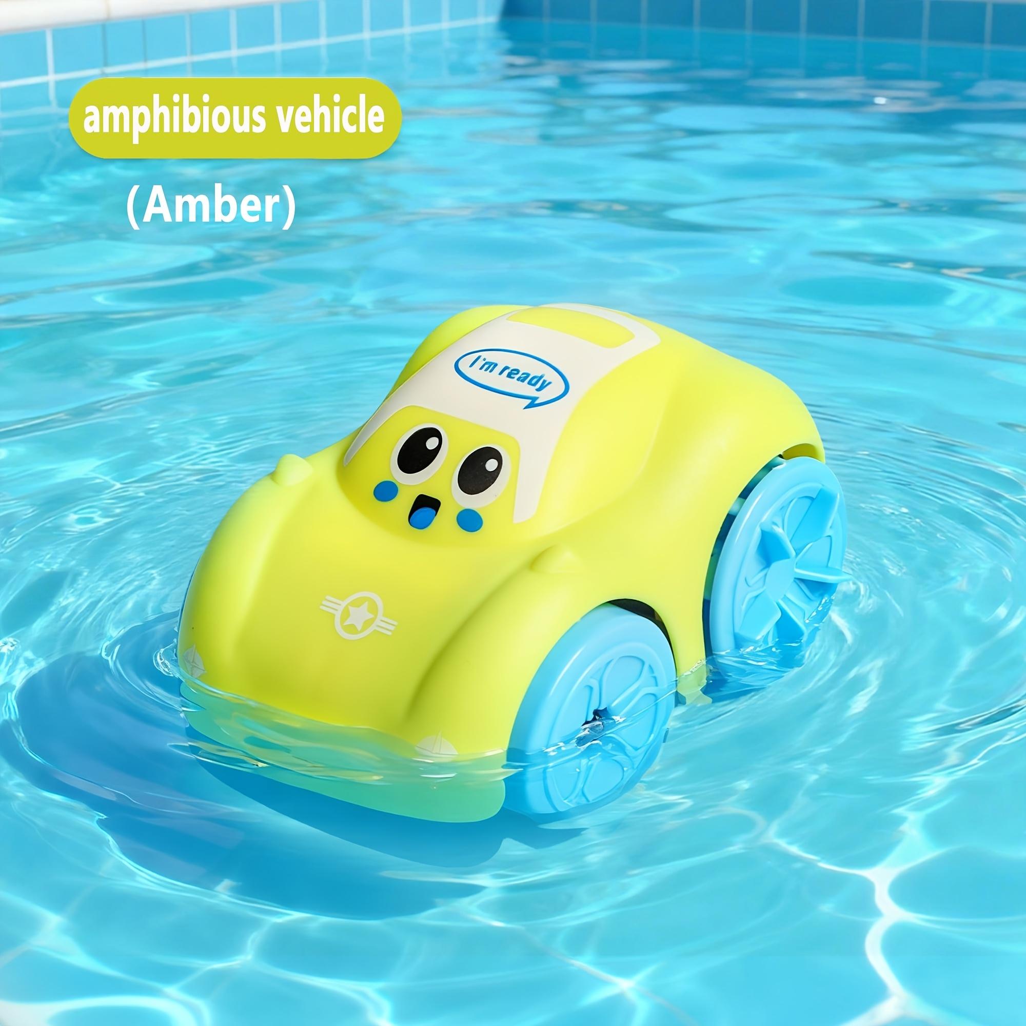

Wind-Up Bath Toy Car for Kids, Amphibious Land & Water Play Vehicle for Toddlers жовтий
