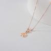 AOBOCO Náhrdelník s přívěskem růže z 18k růžového zlata Jednoduchý a oblíbený luxusní šperk Ideální jako dárek k narozeninám nebo ke svatbě Zlato. ženy. dar.