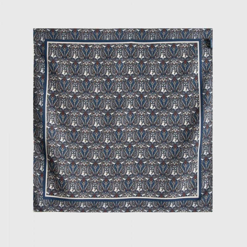 Womens Silk Wool Square Scarf Double-sided Print Elegant Shawl Winter Warmth Sun Protection