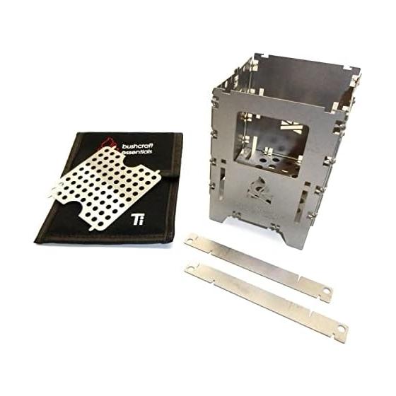 Bushcraft Essentials BushBox/Bush Box LF Титановый Комбинированный Набор Стойка для Костра Походная Плита Сделано в Германии