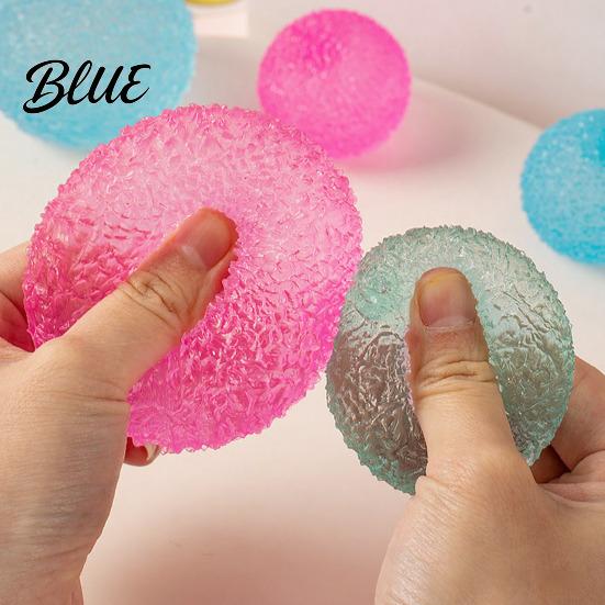 Soft Squeeze Ball Semitransparent Frosted Stress Anxiety Relief Textured Toy Sensory Decompression Fidget Party Favors Relaxation