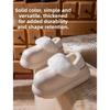 Thick Soled, Height Increasing, Removable and Washable Cotton Slippers for Women In Autumn and Winter, Velvet Waterproof Cotton Shoes for Women