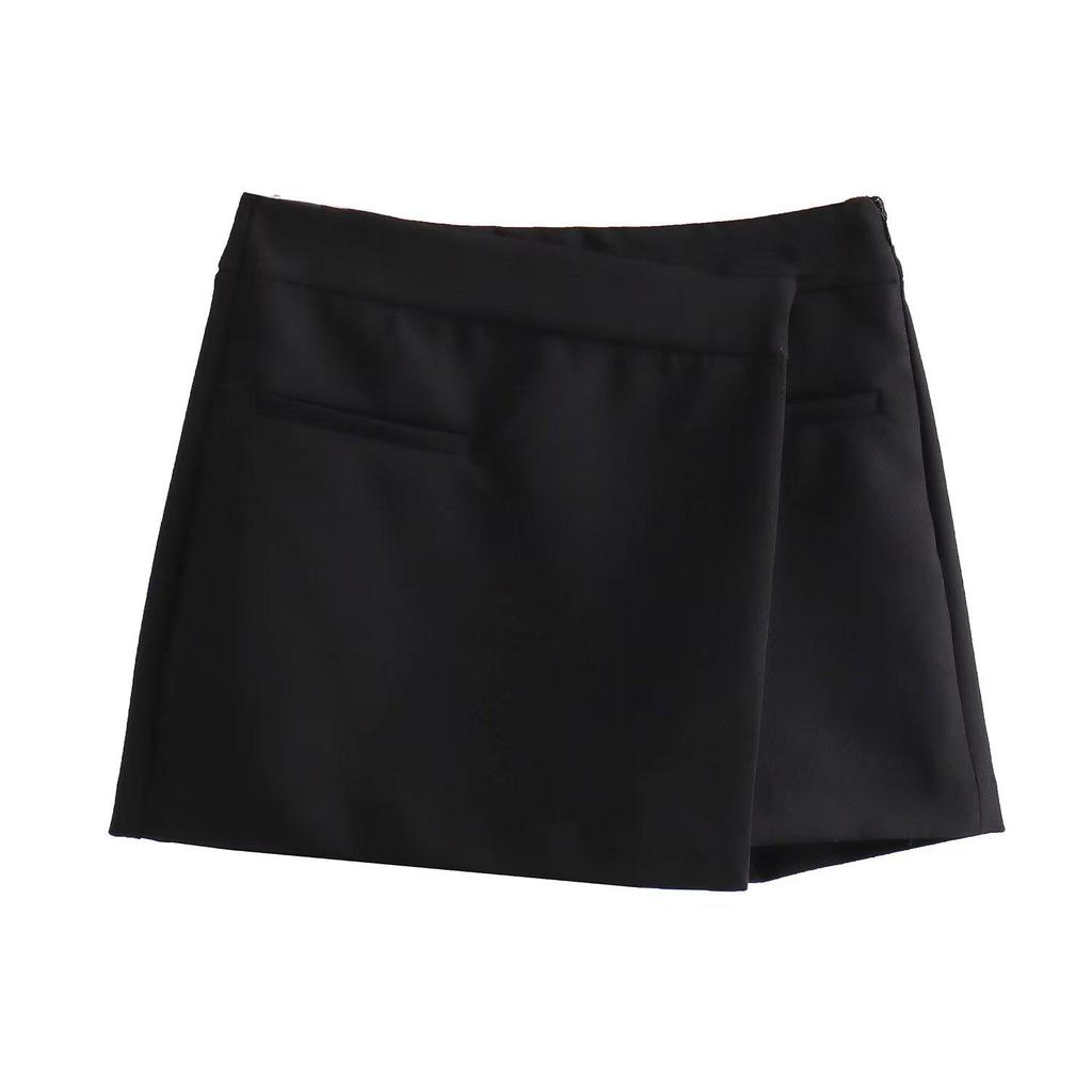 2023 Autumn European & American Women's Asymmetrical Three-Color Casual Skirt Pants
