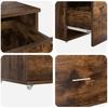 Drawer Cabinet with Wheels Smoked Oak 55 x 45 x 31 cm
