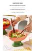 Chinese Style Ceramic Bowl Set: High-Foot, Large Capacity for Rice, Soup, Fruit; Includes Children's Bowl and Spoon