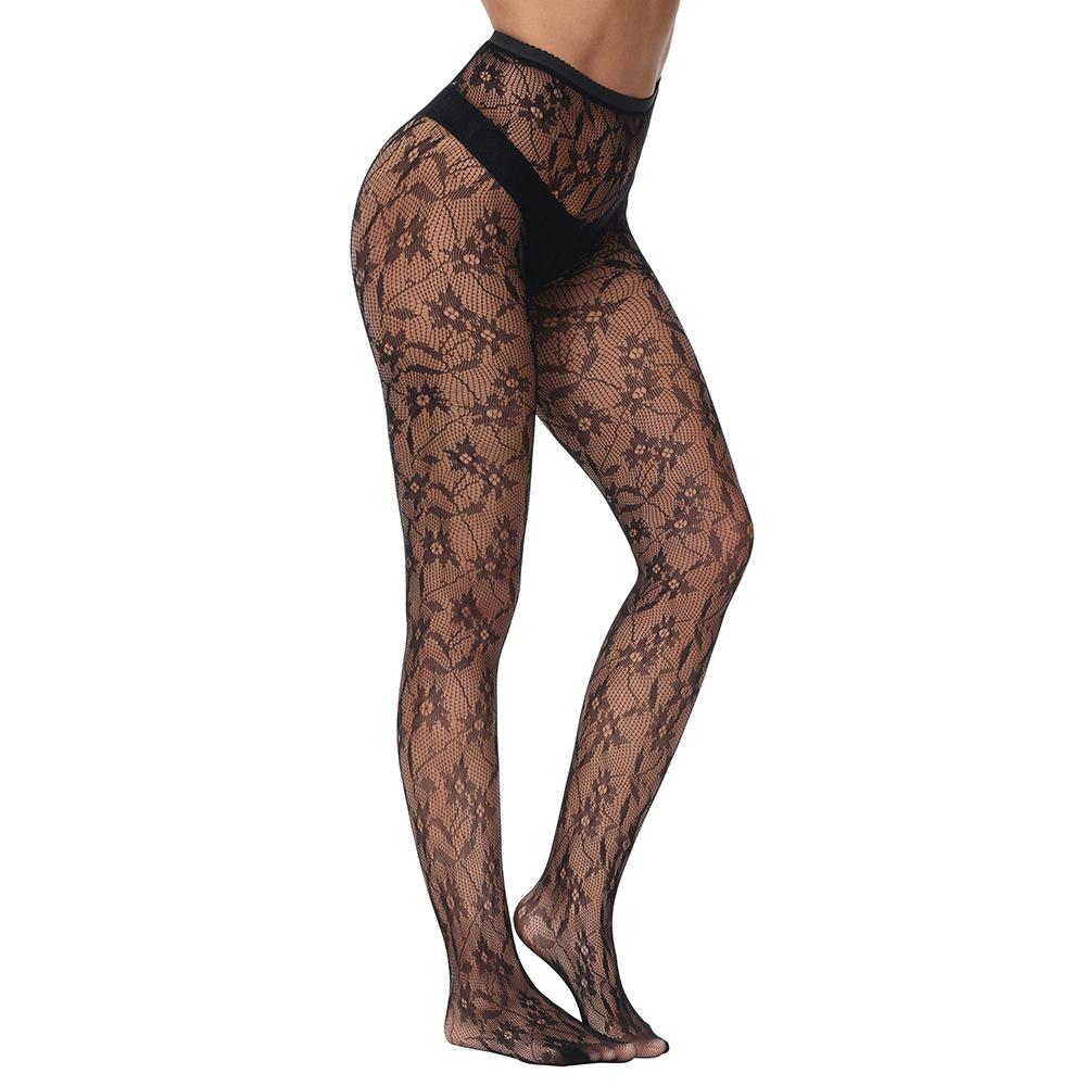 Tights, stockings, European and American floral patterned hollow socks3092
