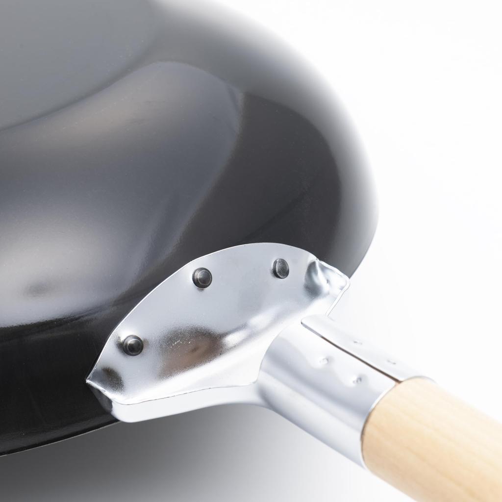 Maruyama Giken Chuka Koubou Iron Stir-Fry Pan 26cm with Chinese Ladle CK-08 IH Compatible Gas Stove Compatible Stir-fry Pan Fried Rice Pan Camping