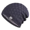 Mens Fleece Lined Knit Beanie Hat Winter Warm Thick Ear Cover Pullover Cap Casual Soft Watch Hat