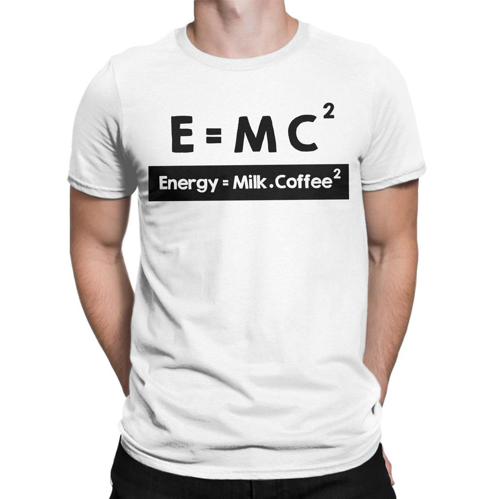 Unisex Unisexs Tshirt Emc2 Energy Coffee Vintage Pure Cotton Tee Shirt Short Sleeve Nerd T Shirt Round Collar Clothing Party