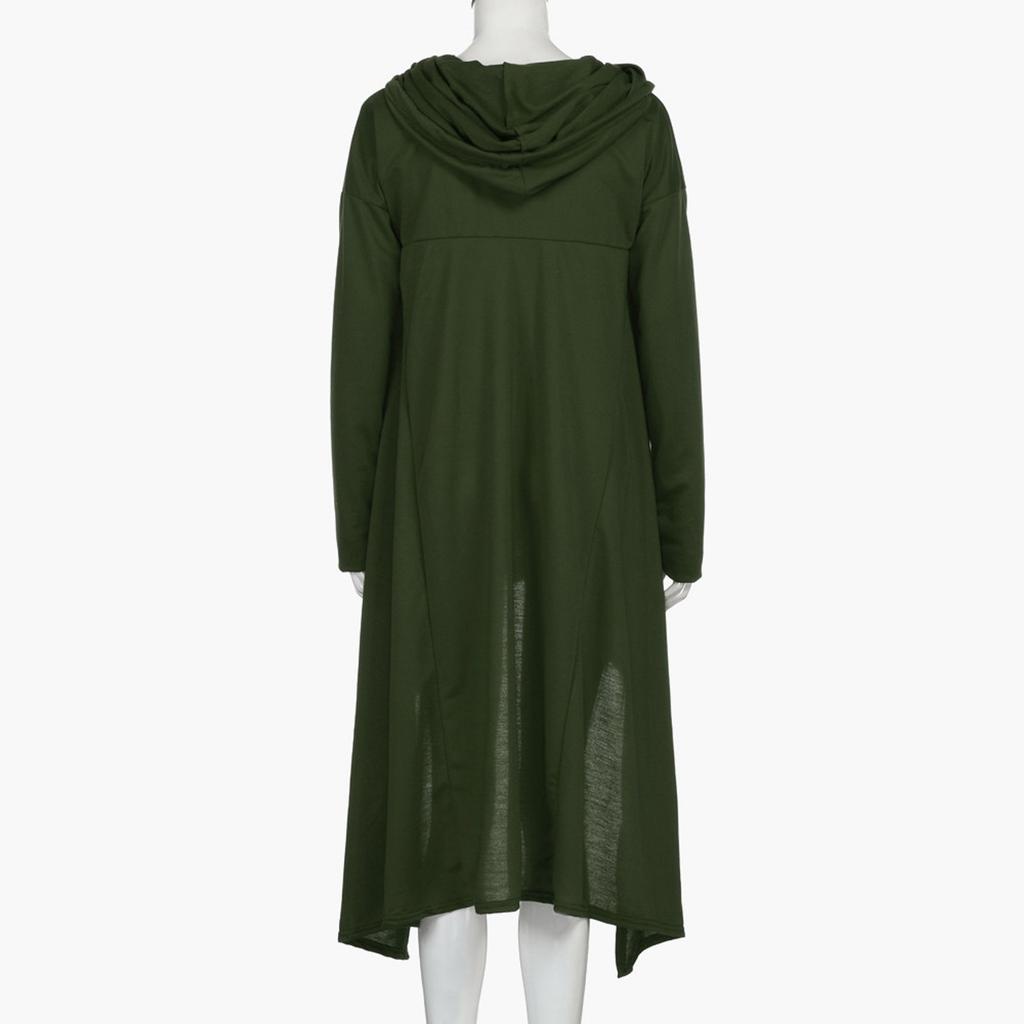 Women Plus Size Long Sleeve Hood Tops Sweatshirt Sweater Irregular Blouse