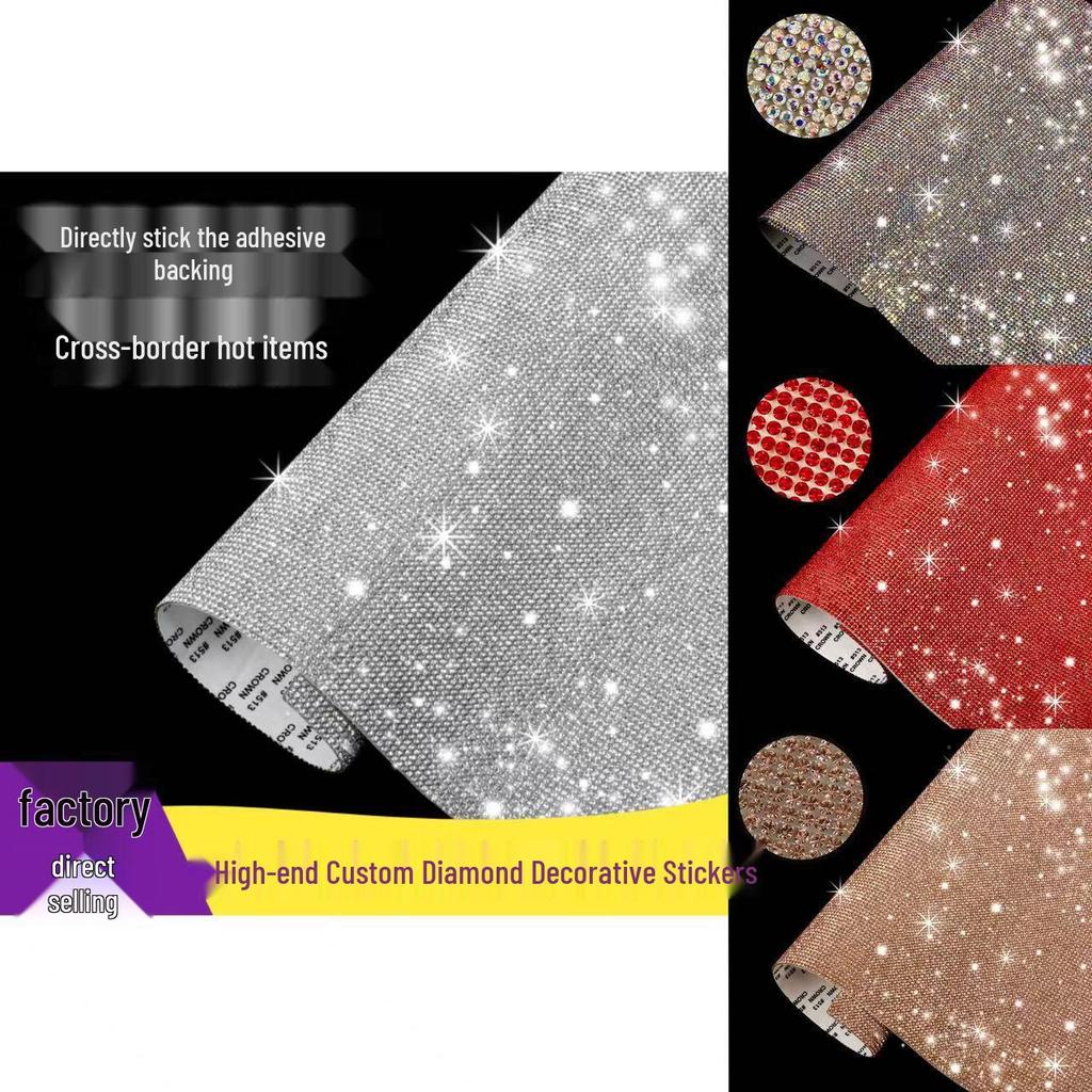 In Stock Self-Adhesive Diamond Crystal Rhinestone Stickers - DIY Glitter Car Decoration Accessories
