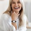 Women's Waterproof Watch: Elastic Strap, Easy-to-Read Dial, Simple Wristwatch with Black Arabic Numerals, Precision Steel Watch, Imitation Quartz Move