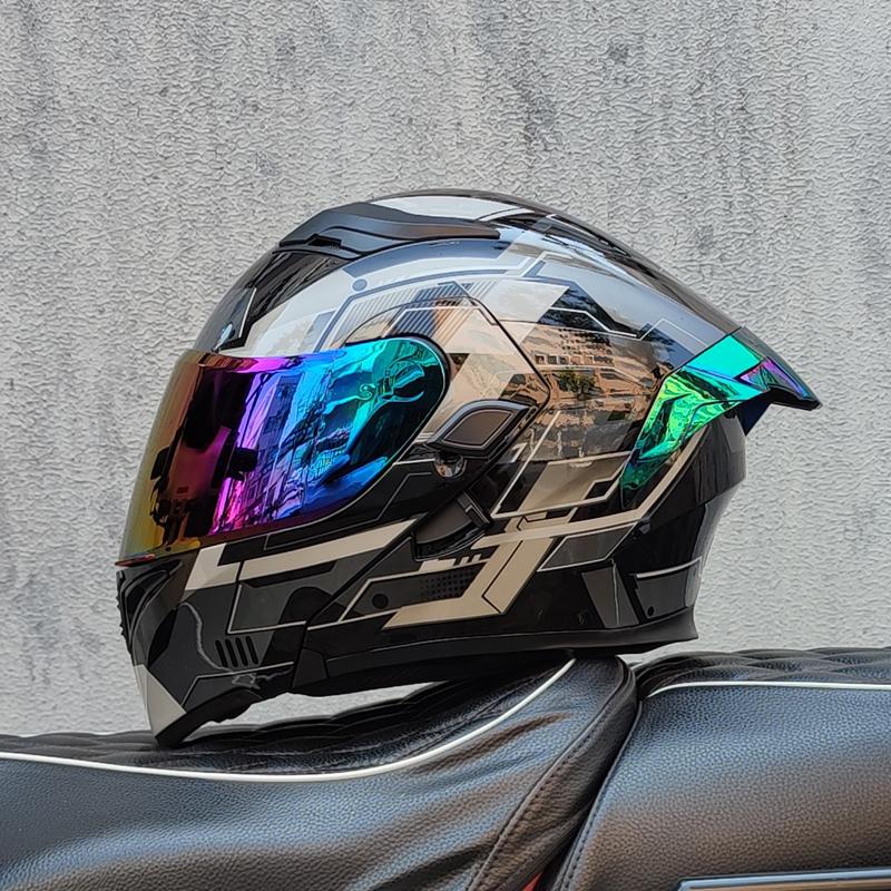 ORZ Motorcycle helmets Double Visors Modular Flip Up helmet DOT approved Full face casque moto racing Motocross helmet DOT