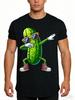 Dabbing Pickle Dancing Cucumber Lover Funny Pickle T-Shirt, Fashionable Short-Sleeved Comfortable And Versatile Summer T-Shirt, Shirts for Men, Slight