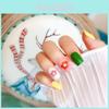 Cute Flower Fake Nail Art Adhesive Removable Nail Stickers Multi-color Nail Pieces S49