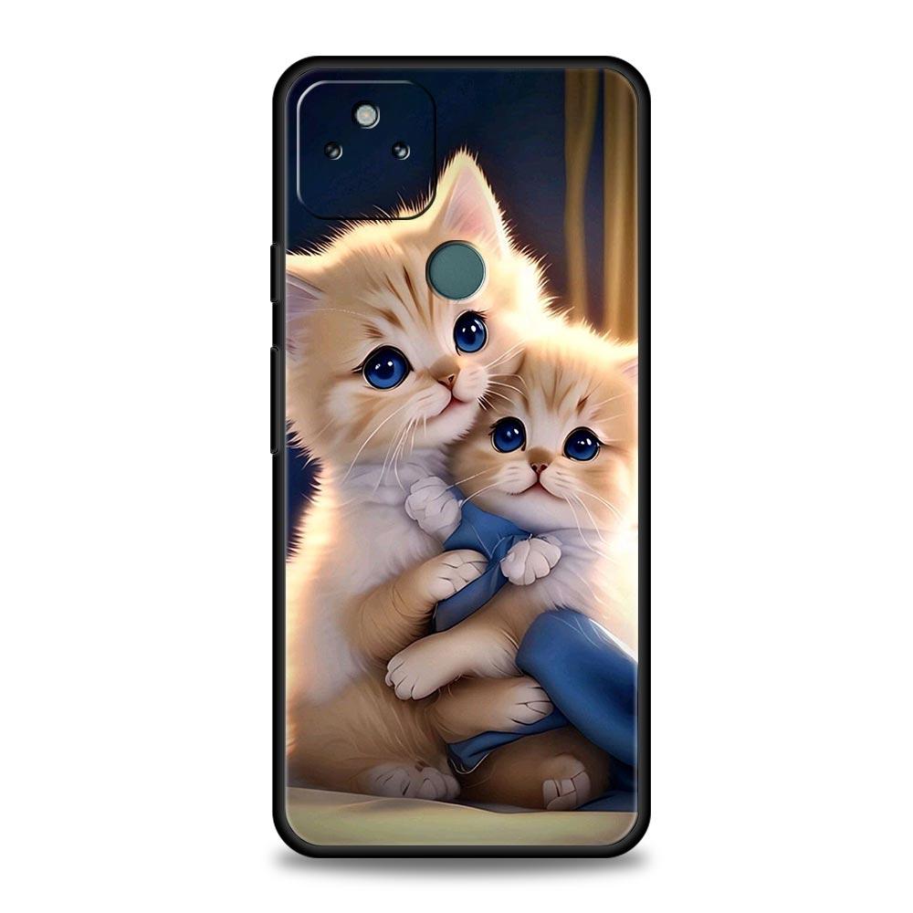 

Чехол для телефона для Google Pixel 10 9 8 7 6 7A 6A Pro Ударопрочный Мягкий ТПУ 10 9 Pro XL Корпус Чехлы Сумки Милый Кот Чехол Pixel 6 Pro