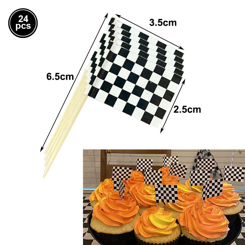 Black & White Checkered Flags Race Car Happy Birthday Banner Tablecloth Kids Boys Racing Car Birthday Party Decorations Supplies