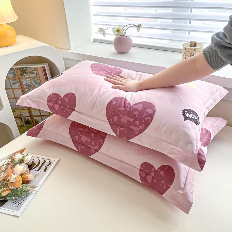 Children's Floral Pillowcase Set - Cotton with Memory Foam Core Cover (30x50cm & 40x60cm)
