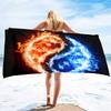 Beach Towel Yin and Yang Digital Art Quick Dry Towel Sand Proof Beach Towels Super Absorbent for Travel Pool Camping Yoga Sports