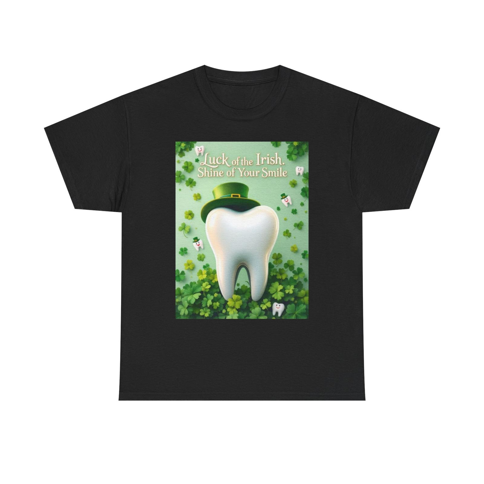 Luck of the Irish Shine of Your Smile T-Shirt Fun St. Patricks Day Tee Dentists 4XL