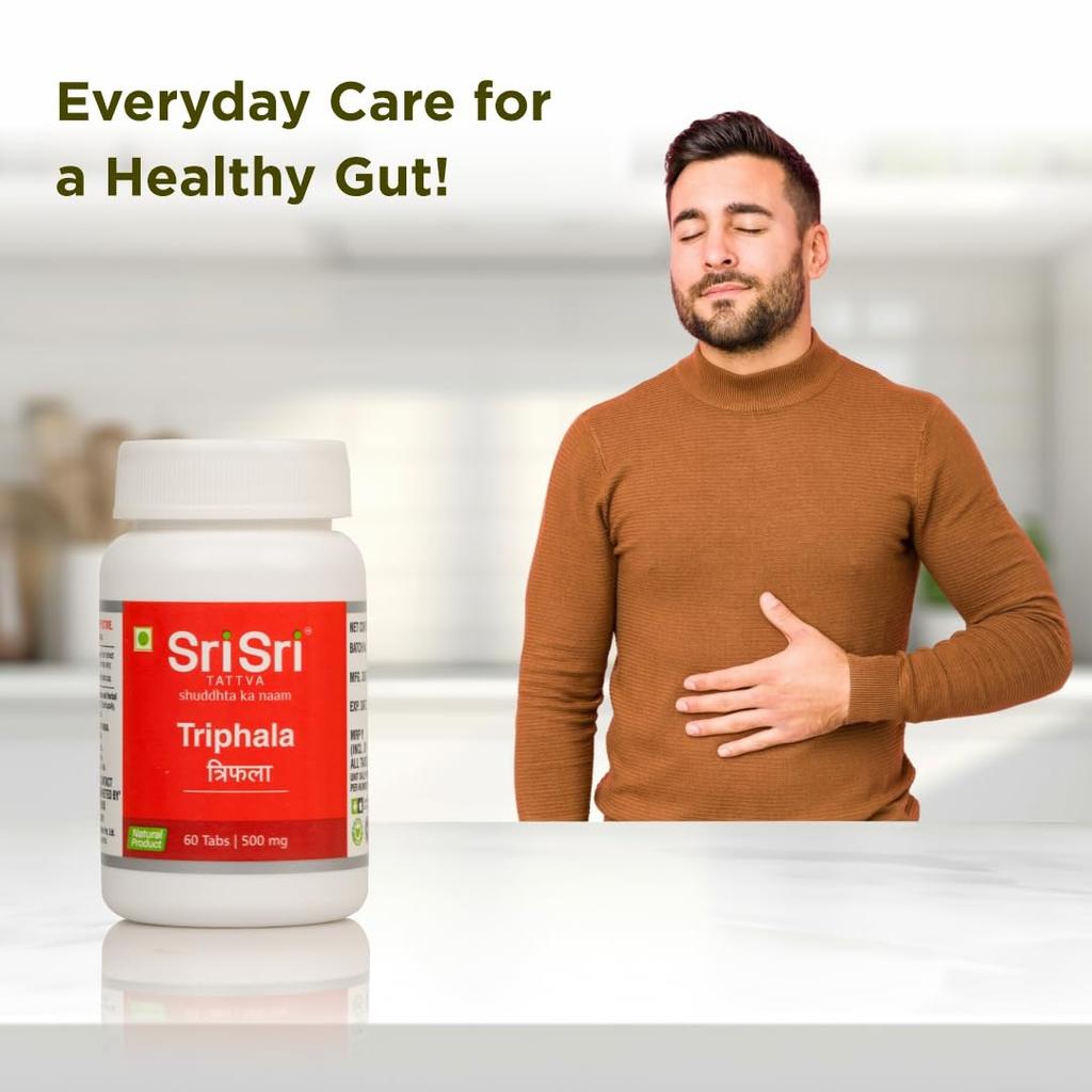 Sri Sri Tattva Triphala 500Mg Tablets 60Tab X Pack Of 2 | Herbal Digestive Supplement For Wellness