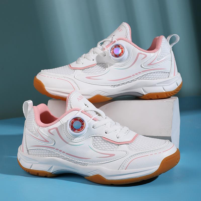 Children's professional badminton shoes button boys lightweight breathable tennis shoes sports shoes girls non-slip wear-resistant shoes