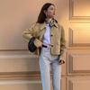 Damen Wildleder Trenchcoat - Europäische und Amerikanische Einfarbige Mode für Frühling und Herbst
