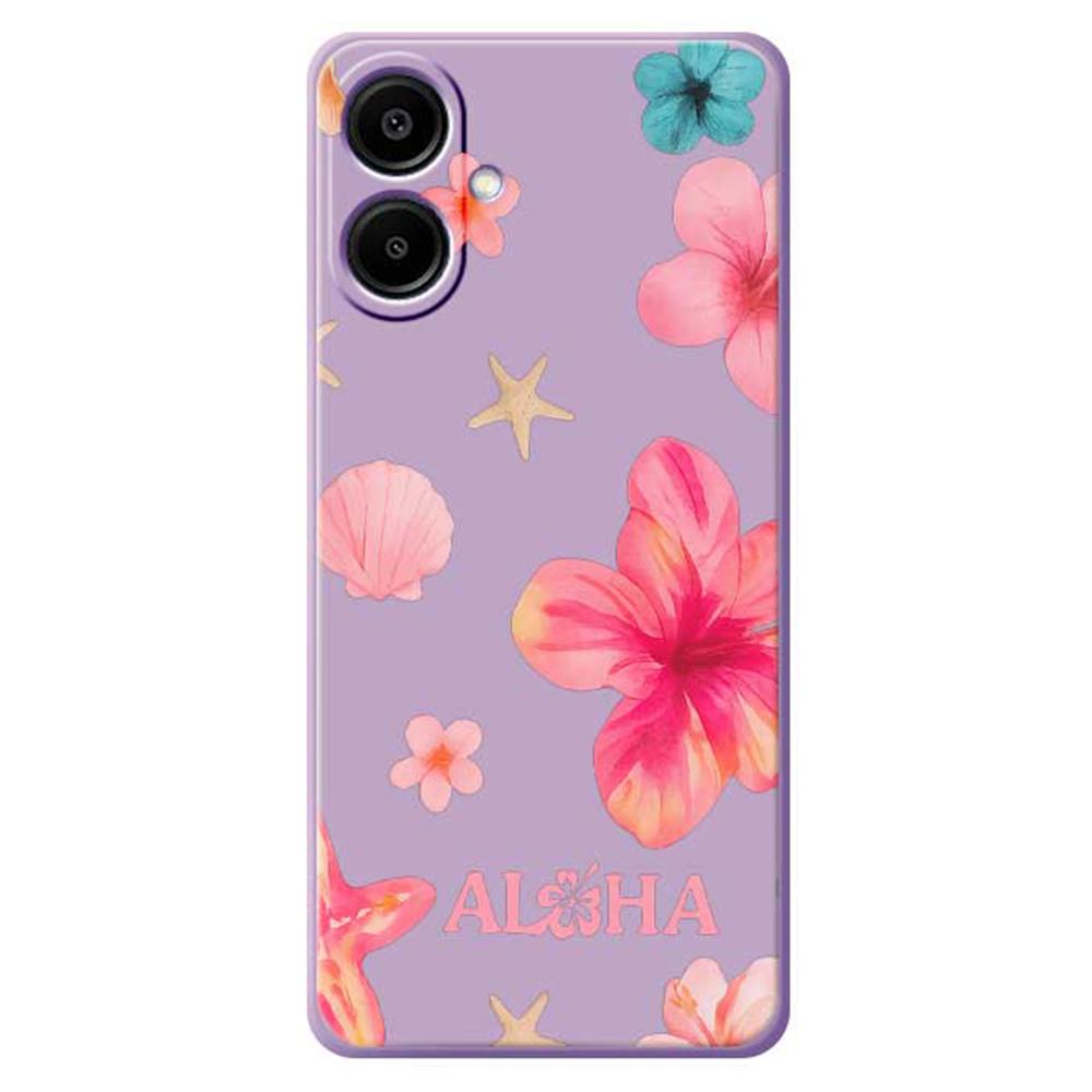 For Samsung Galaxy A07 4G Case Shell Flower Pattern Printing Straight Edge TPU Phone Back Cover