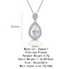 Fashionable Waterdrop Necklace High Carbon Diamond Zircon Ice Cut Necklace for Female Clavicle Chain Engagement Gift