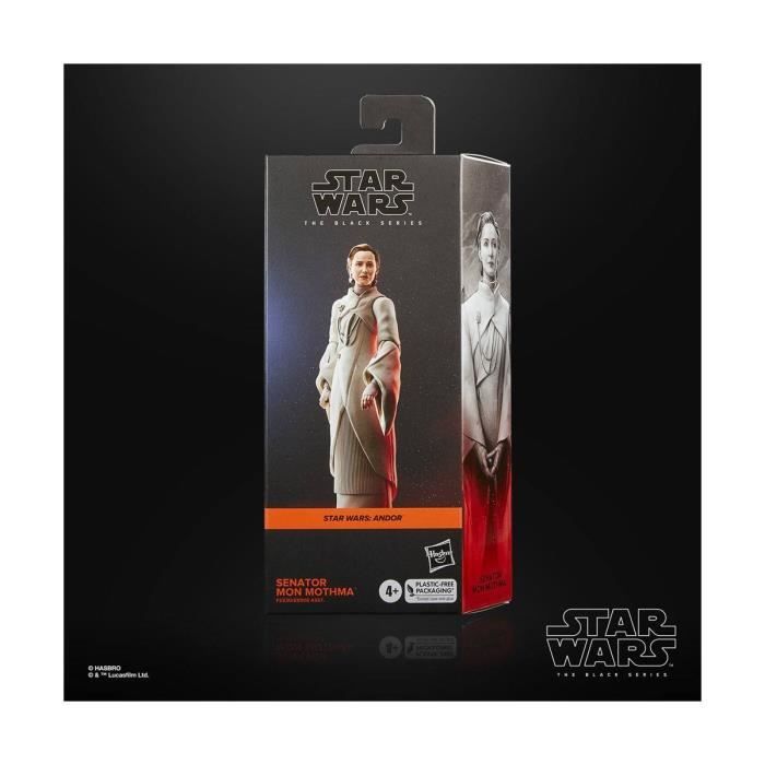 Figurine senator mon mothma 15 cm - hasbro - star wars - black series - blanc