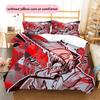 Chainsaw Man  Pattern Bedding Quilt Set  Home Decoration  Gift (1 * Duvet Cover + 2 * Pillowcase  Without Core)