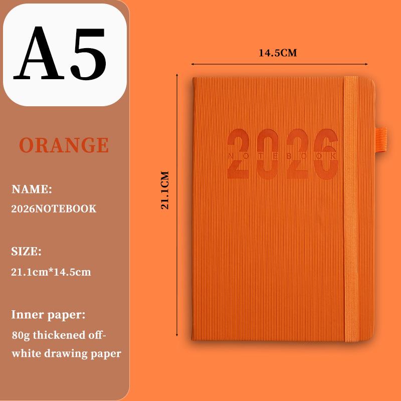 2026 Cross-Border English Diary with Band: Annual Calendar, Weekly Planner, 365-Day Efficiency Notebook