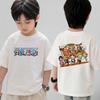 Anime One Piece Cosplay T-Shirt 2026 New Short Sleeve Tops Casual Loose Breathable T-Shirt Kids 3-12Y