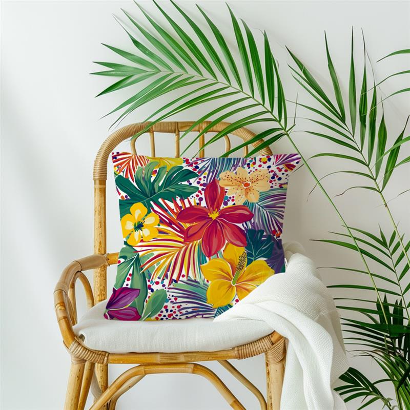 1 Stück Sommerblumen Kissenbezüge Polyester Kissenbezug Für Zuhause Sofa Stuhl Bett Auto Party Tischdekoration