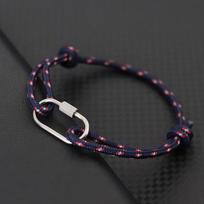 New Simple Style Men Paracord Bracelet Single Layer Sliding Adjustable Outdoor Sports Climbing Rope Braclet Cycling Accessories