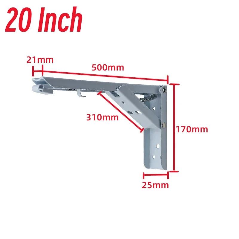 2er-Pack Schwerlast Klappregalwinkel für Werkbank 12/20 Zoll Edelstahl Wandmontiert L-förmiger Winkel Wandhalterung