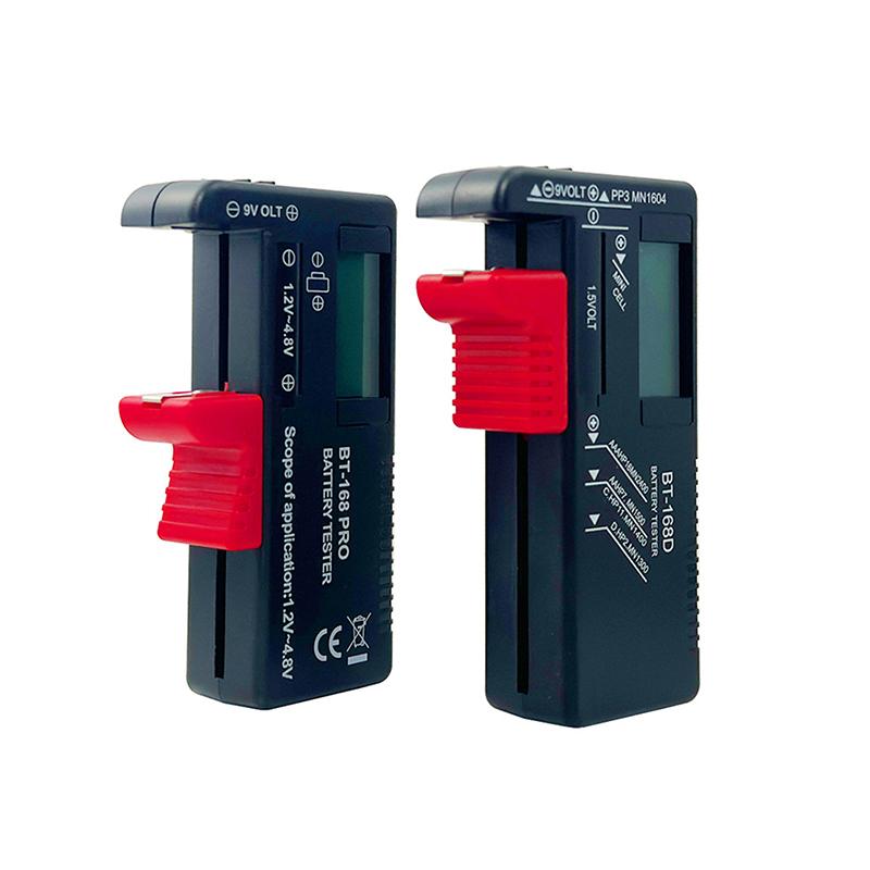 Bt-168D Batterietester Universell Digitaler Lcd-Tester Aa Aaa Cd 9V 1,5V Knopfzelle Spannung Batteriewechselrichter