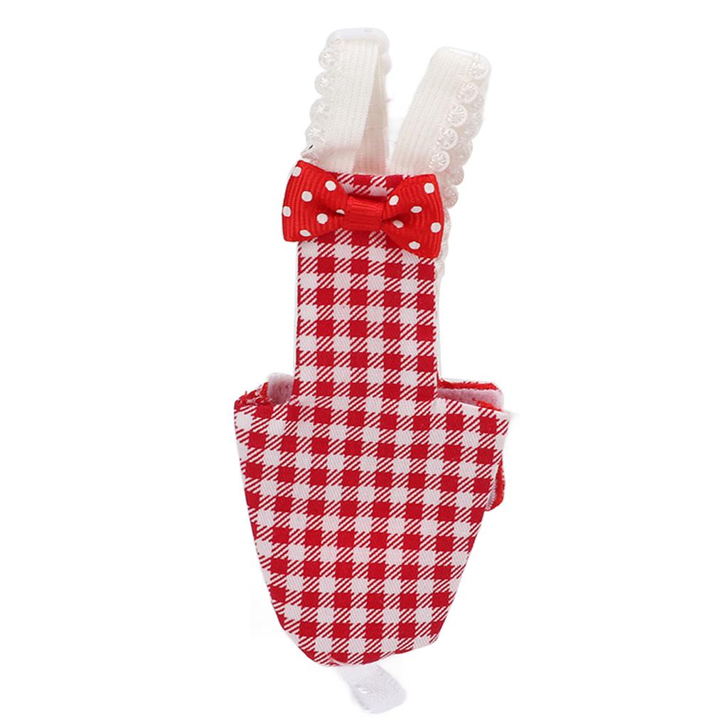 Bird Diaper Adjustable Red Grid Pattern Parrots Pilot Suit for Macaw Budgies ParakeetM Red Grid