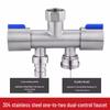 Triangle Valve: 3-Way Diverter with Dual Outlets for Double Washing Machine Connection and Toilet Switch