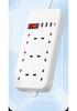 USB Smart Power Strip with Multiple Sockets, Universal European & UK Plug Board, Pure Copper Contacts