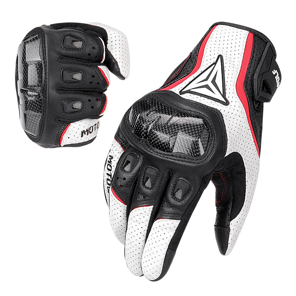 

Motorcycle Gloves Men Retro Leather Gloves Anti Drop Breathable Motorcycle Outdoor Gloves Touch Screen Full Finger Sports Gloves M