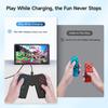 Switch Charging Controller Charger with Compatible with Nintendo Switch OLED Models Joy-Con Grip, V-Shaped Joy-Con Indicator, & (Black)