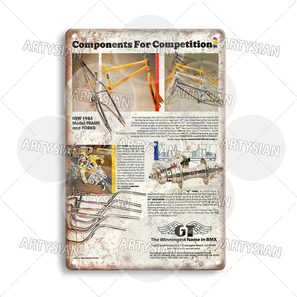 Vintage BMX Bike Metal Sign Bicycle Motocross Plaque Racing Raleigh Kuwahara Raleigh Chopper Peugeot Pro-Am Murray Ace Haro