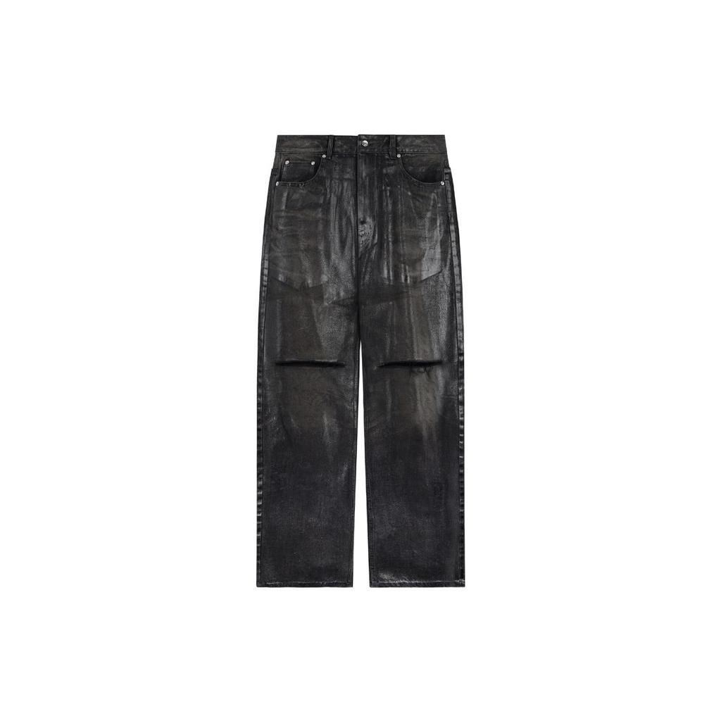WE11DONE Distressed Detail Vintage Casual Denim Long Pants Men bottoms Black WD-DP1-23-342-M-BK