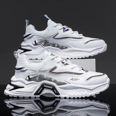 Modne Męskie Grube Sneakersy Letnia Siateczka Uniwersalne Buty do Biegania Dla Mężczyzn Oddychające Casualowe Buty Sportowe Platforma Buty Tenisowe Sneaker Męski
