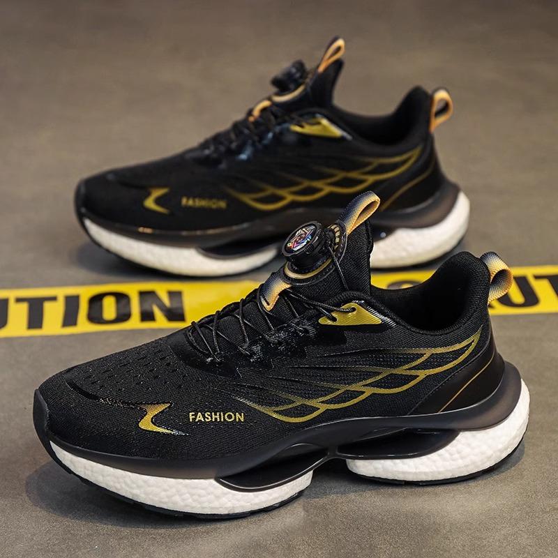 Domestic products joint autumn new autumn and winter sports leisure running height increase rotating button shoes