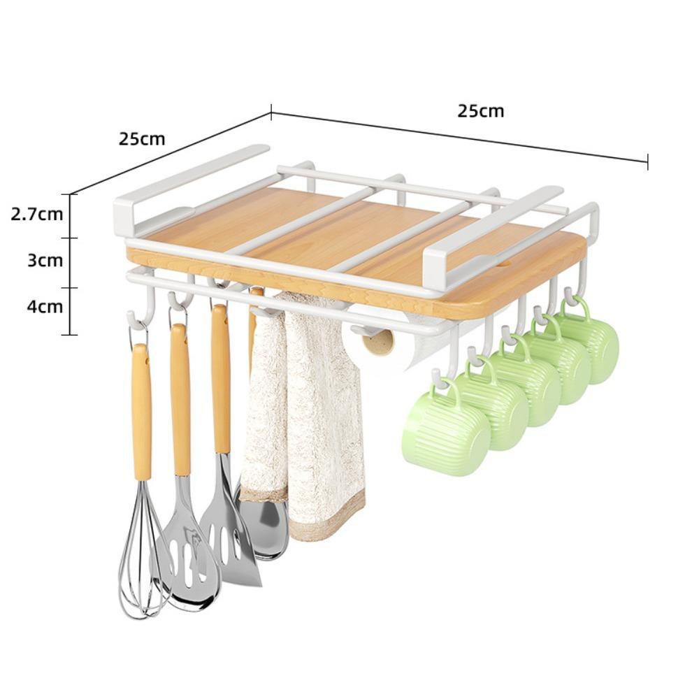 Pot Lid Storage Cabinet Lower Hanger Non-punching Kitchen Cabinet Hanging Holder  Kitchen Supply